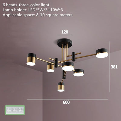 Elara | Scandinavian Black And Gold Chandelier | OpalDwell - OpalDwell