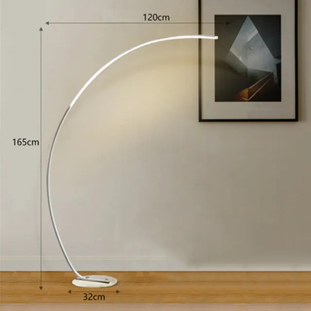 Lunara Arc LED Floor Lamp OpalDwell