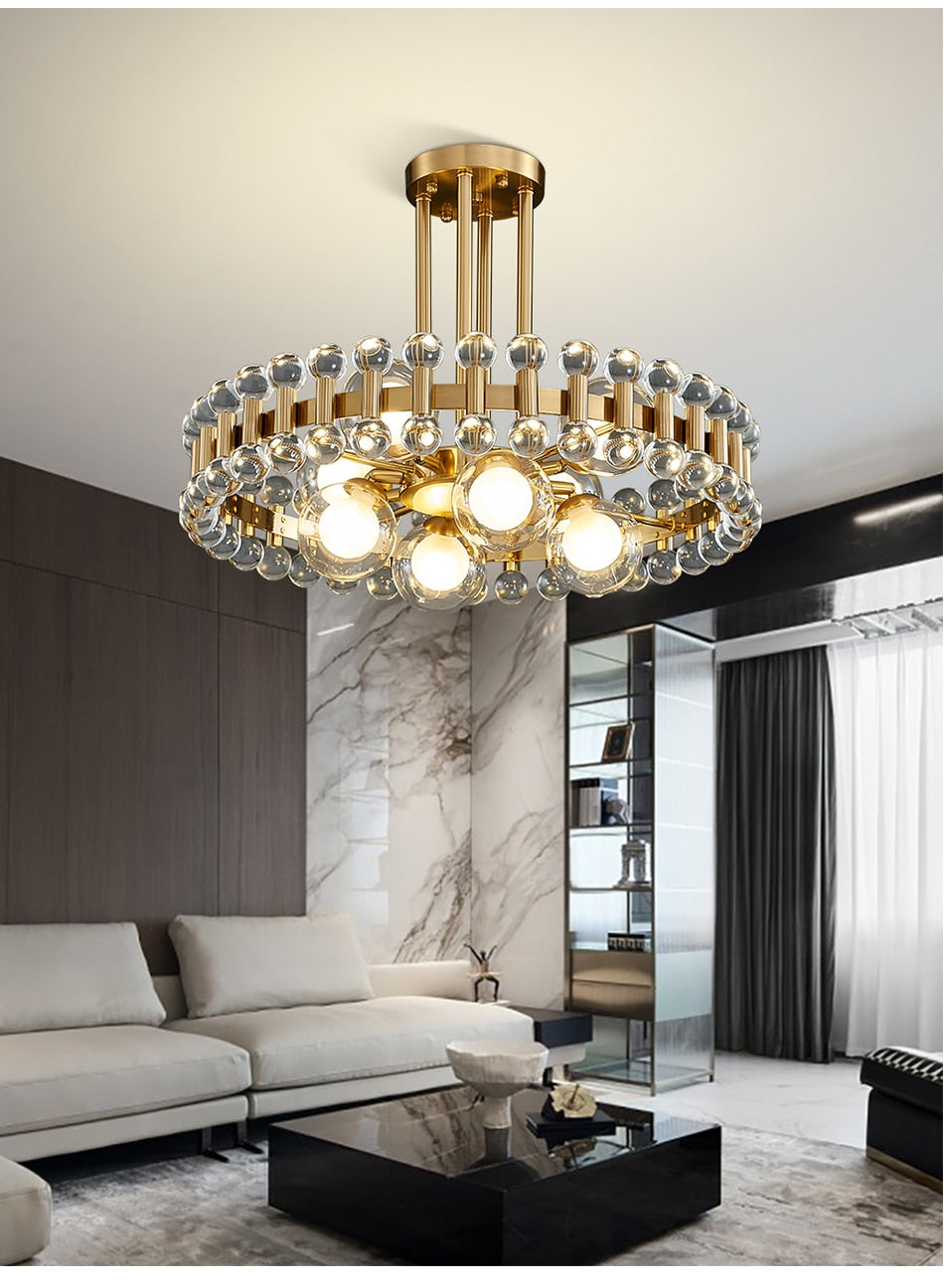 Lumira Colorful Crystal Chandelier for Living Room - OpalDwell