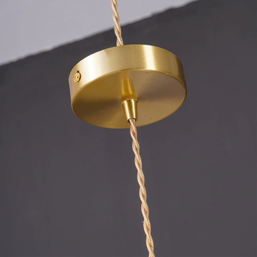 Liora Hibiscus Glass Pendant Light With Scalloped Shade OpalDwell