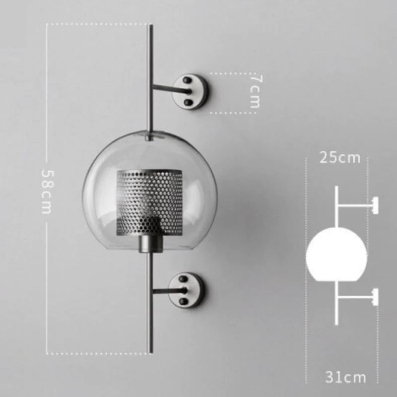 LumaHex Honeycomb Orb Wall Sconce With Warm Gold Glow - OpalDwell