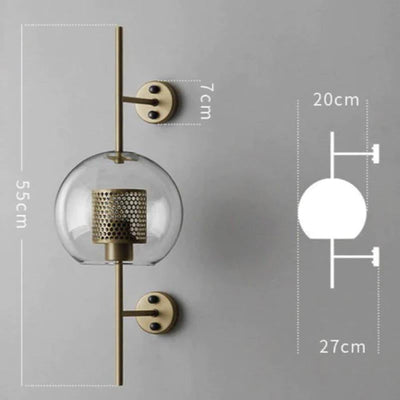 LumaHex Honeycomb Orb Wall Sconce With Warm Gold Glow - OpalDwell