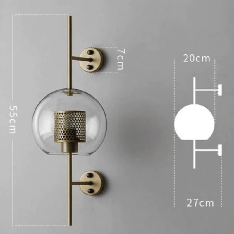 LumaHex Honeycomb Orb Wall Sconce With Warm Gold Glow - OpalDwell