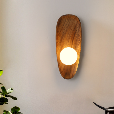 LumiVerde Natural Wood Wall Lamp for Warm Ambience - OpalDwell