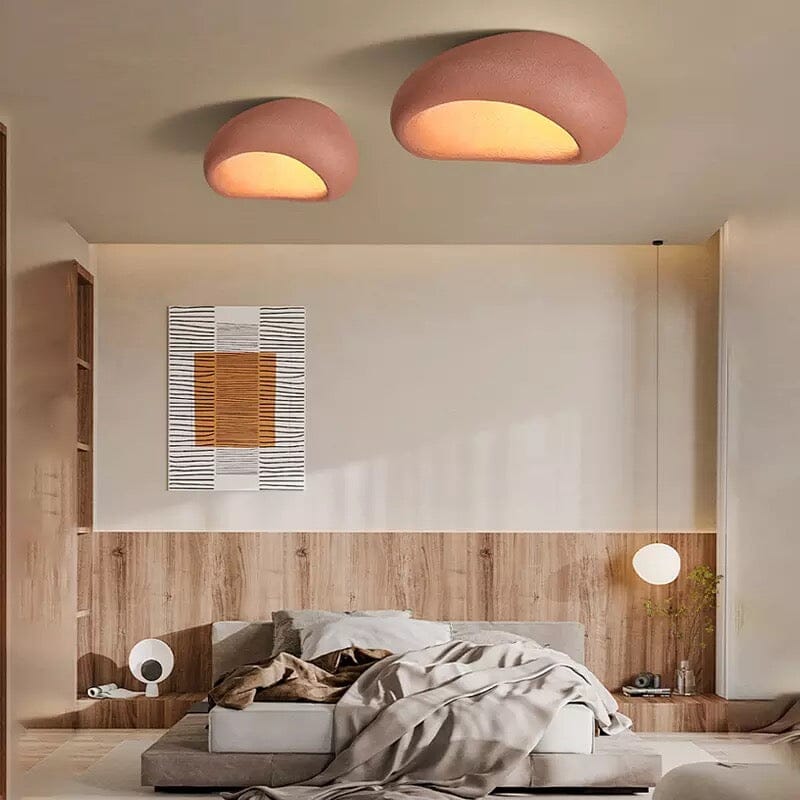 Kairoa Ceiling Light Japanese Inspired Wabi Sabi Glow With Ambient Light OpalDwell