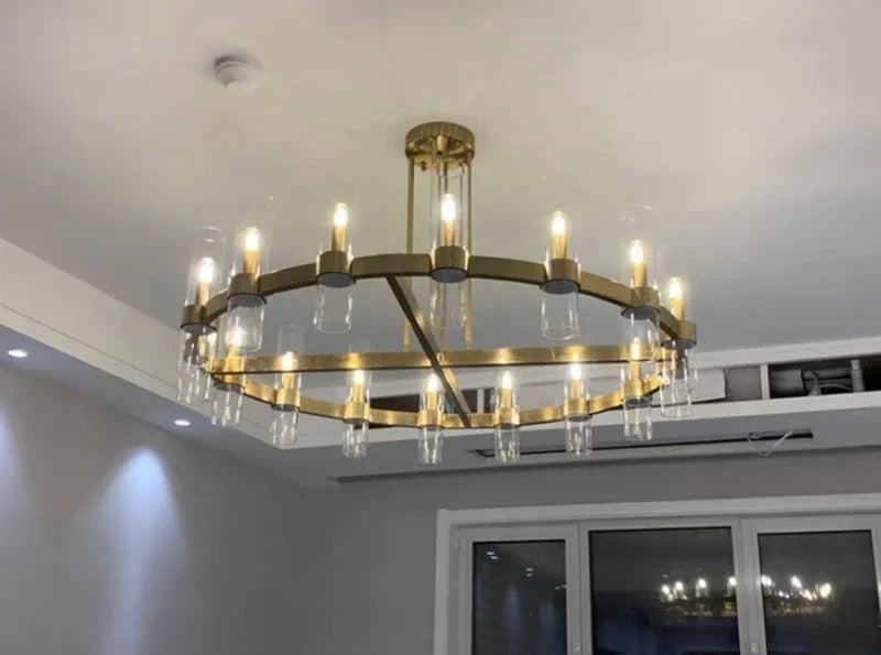 Maribel Farmhouse Glass Chandelier - OpalDwell