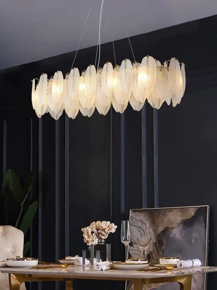 Plumed Chandelier OpalDwell