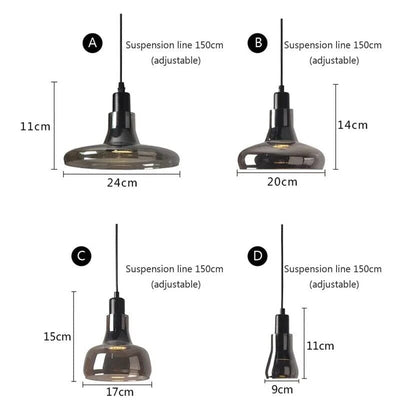 Harlow Modern Glass Pendant Lights - OpalDwell
