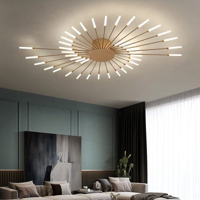 NovaLux Elegant Modern LED Ceiling-Mounted Dining Room Chandelier OpalDwell