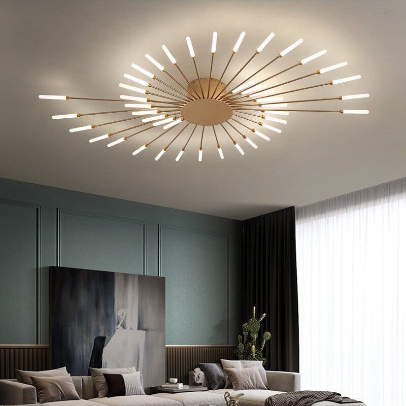 NovaLux Elegant Modern LED Ceiling-Mounted Dining Room Chandelier OpalDwell