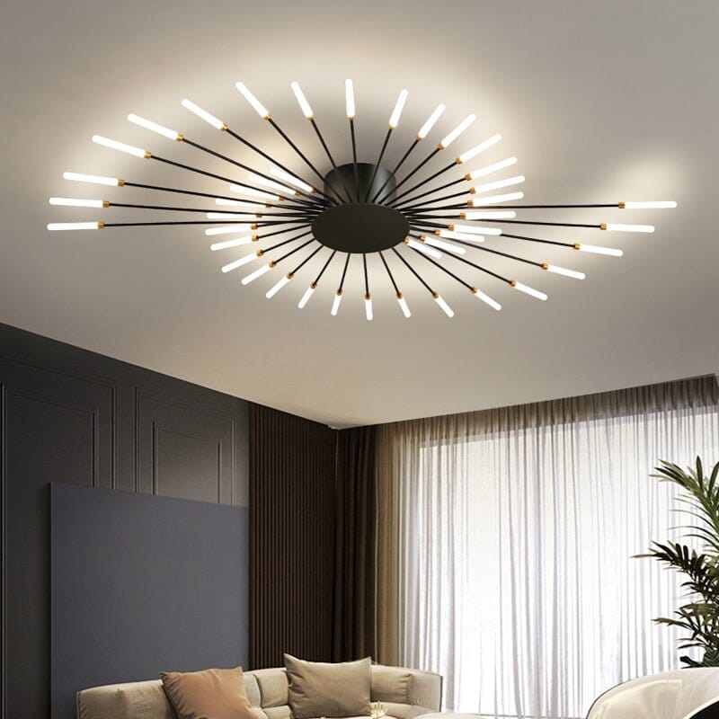 NovaLux Elegant Modern LED Ceiling-Mounted Dining Room Chandelier OpalDwell