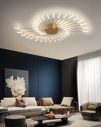 NovaLux Elegant Modern LED Ceiling-Mounted Dining Room Chandelier OpalDwell