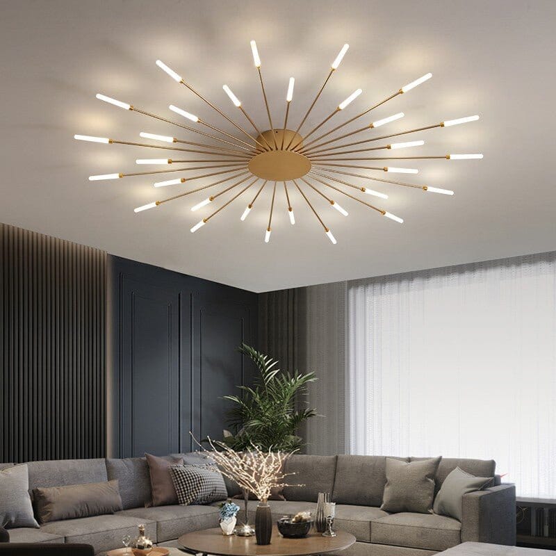 NovaLux Elegant Modern LED Ceiling-Mounted Dining Room Chandelier OpalDwell