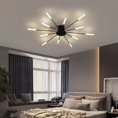 NovaLux Elegant Modern LED Ceiling-Mounted Dining Room Chandelier OpalDwell