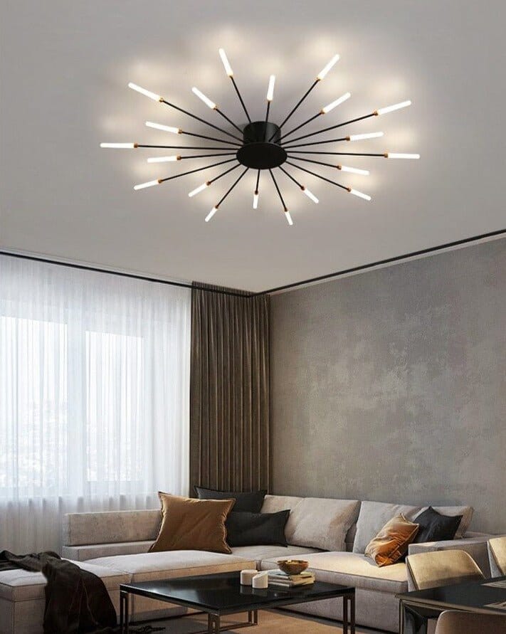NovaLux Elegant Modern LED Ceiling-Mounted Dining Room Chandelier OpalDwell