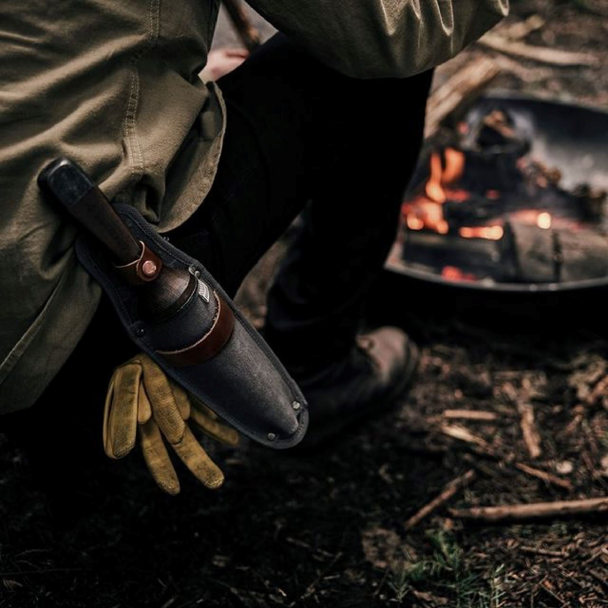 TrailForge Pro Grip Outdoor Survival Knife With Ergonomic Handle Durable Blade - OpalDwell