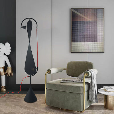 Modern Artistic Floor Lamp In Black Sculptural Form OpalDwell