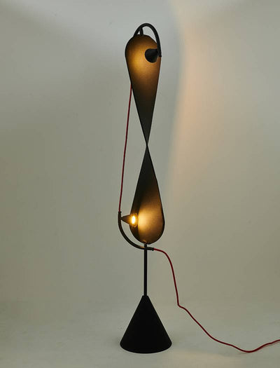 Modern Artistic Floor Lamp In Black Sculptural Form OpalDwell