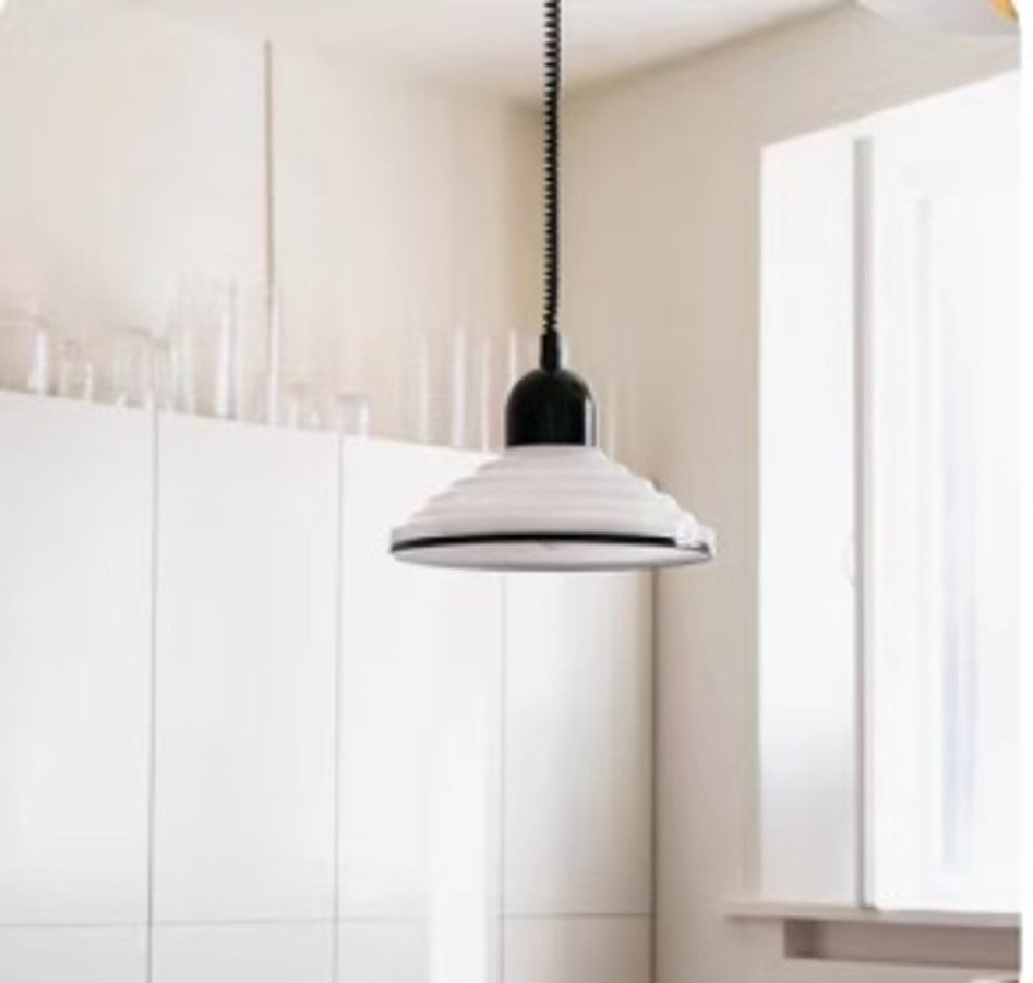 Luminelle Cream Glass Chandelier With Soft Lampshade - OpalDwell