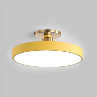 Vesper Flush Mount Ceiling Light Slim Round Fixture - OpalDwell