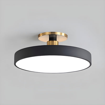 Vesper Flush Mount Ceiling Light Slim Round Fixture - OpalDwell