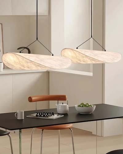 NovaLume Japandi Floating Ribbon Pendant Light Soft Glow - OpalDwell