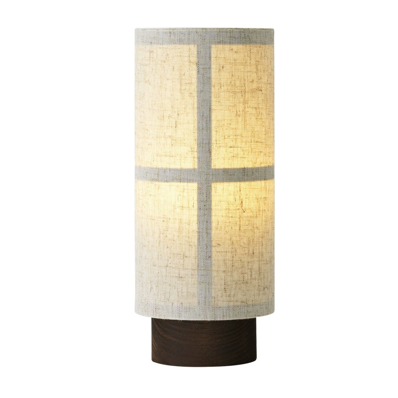 Kairo Silk Table Lamp on Wooden Base with Warm LED - OpalDwell