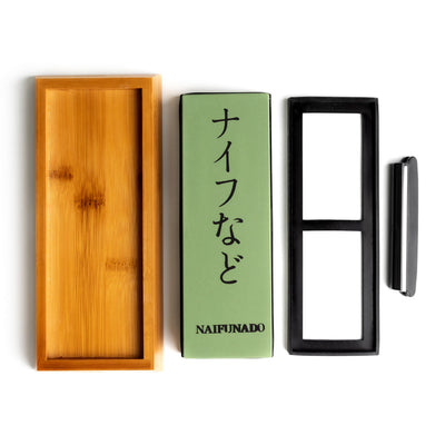 Kitchen Whetstone Dual-Sided 1000/6000 Grit Bamboo Base - OpalDwell