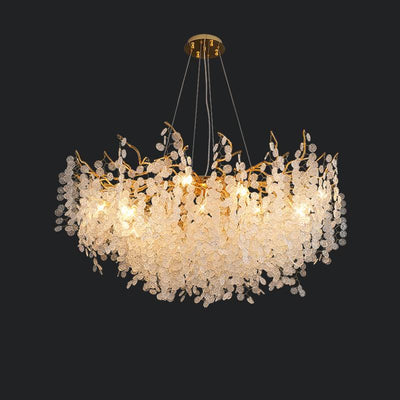 Luxury Crystal Pendant Chandelier For Modern Living Room Lighting OpalDwell