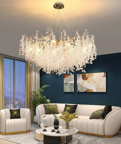 Luxury Crystal Pendant Chandelier For Modern Living Room Lighting OpalDwell