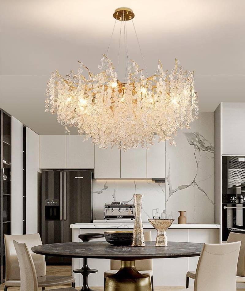 Luxury Crystal Pendant Chandelier For Modern Living Room Lighting OpalDwell