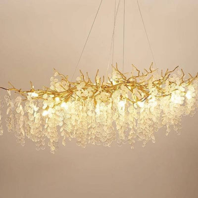 Luxury Crystal Pendant Chandelier For Modern Living Room Lighting OpalDwell