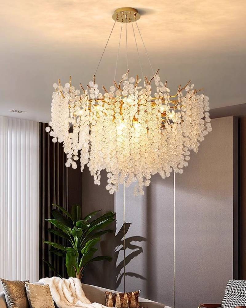 Luxury Crystal Pendant Chandelier For Modern Living Room Lighting OpalDwell
