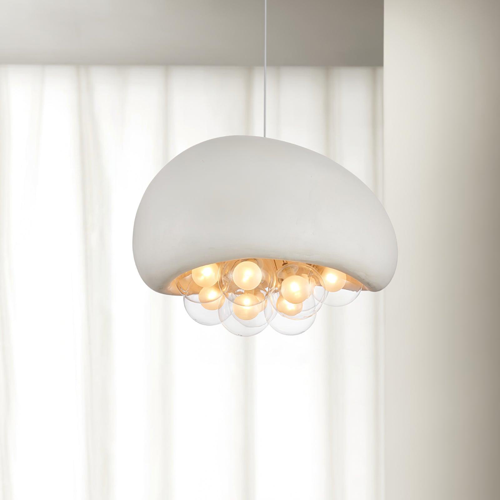 LuminaBubbles Hanging Lamp with Bubble Sphere Design - OpalDwell