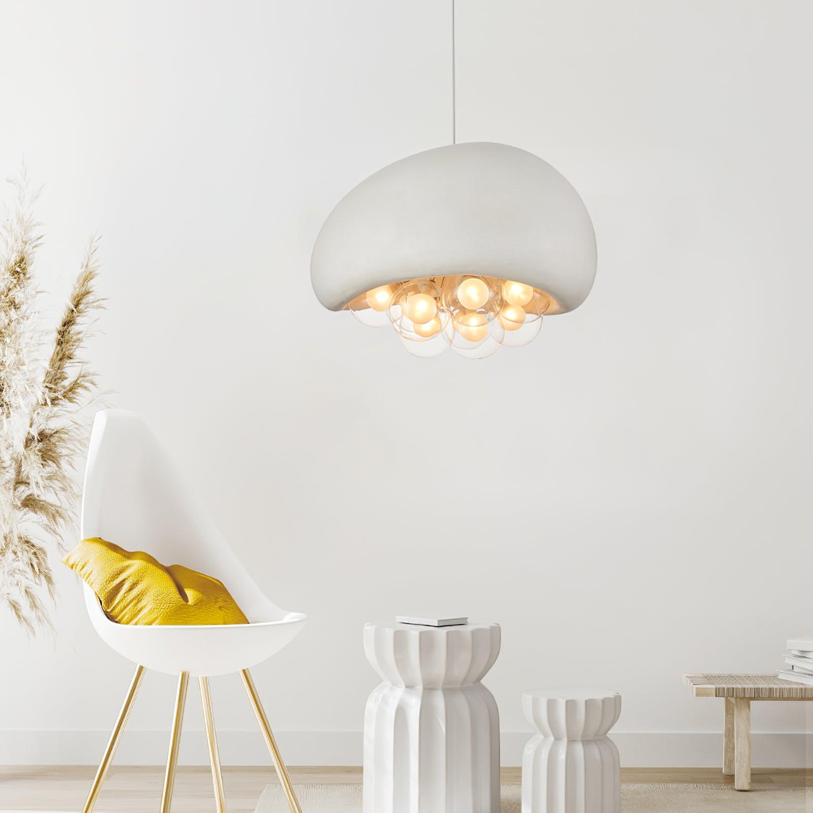 LuminaBubbles Hanging Lamp with Bubble Sphere Design - OpalDwell