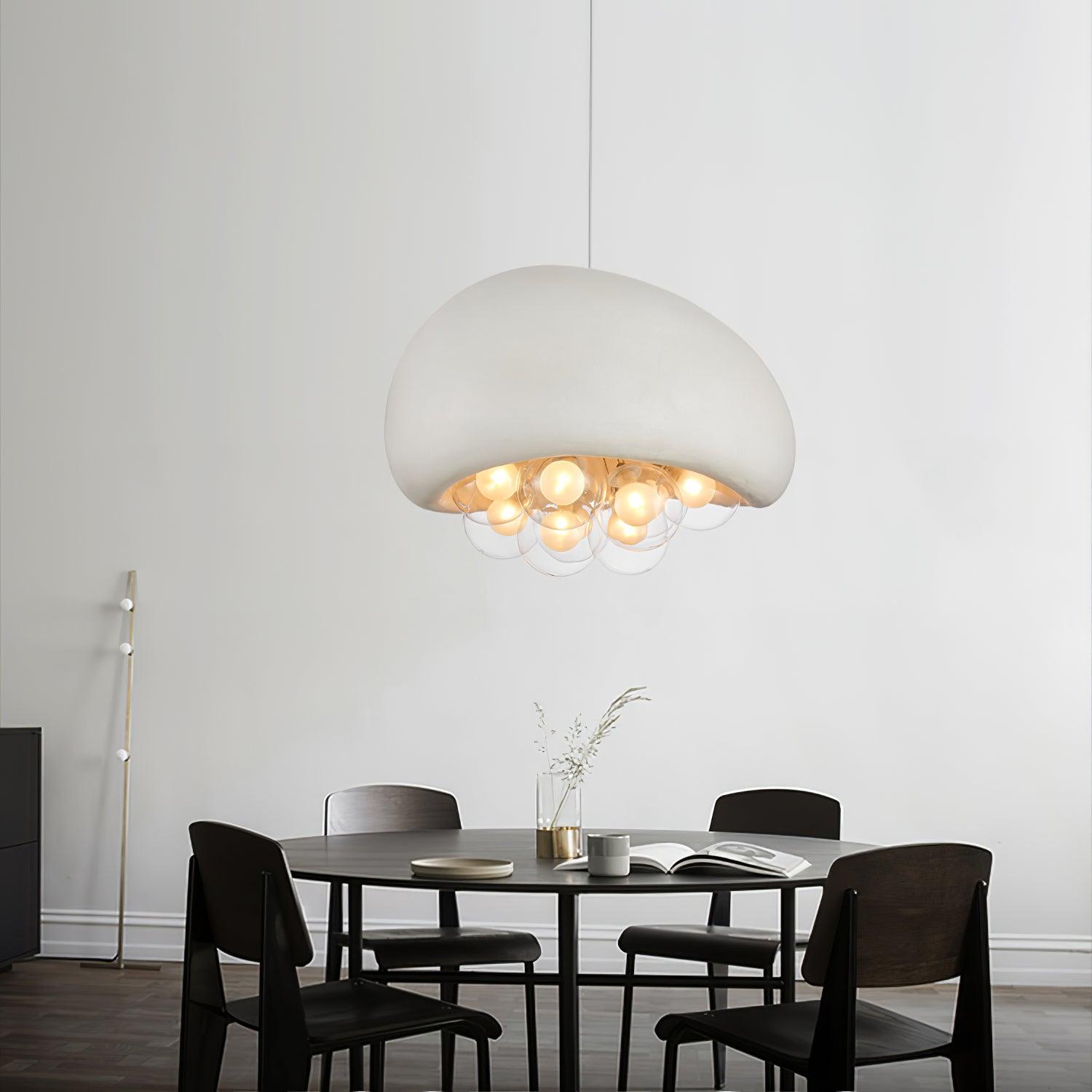 LuminaBubbles Hanging Lamp with Bubble Sphere Design - OpalDwell