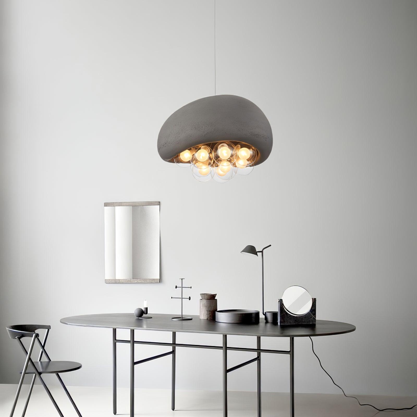 LuminaBubbles Hanging Lamp with Bubble Sphere Design - OpalDwell