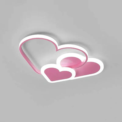 PetalGlow Soft Heart Bright Ceiling Lamp for Kids' Rooms - OpalDwell