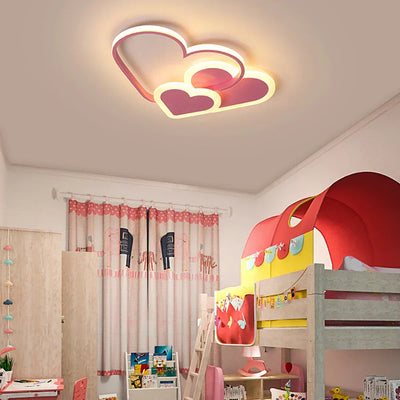 PetalGlow Soft Heart Bright Ceiling Lamp for Kids' Rooms - OpalDwell