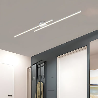 LumenVale Minimalist Aluminum LED Semi Flush Ceiling Light For Living Rooms OpalDwell