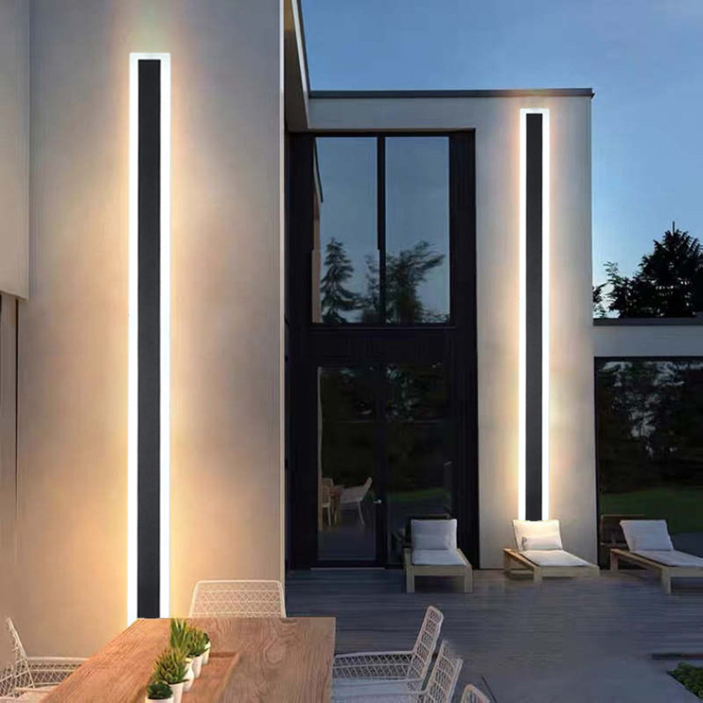 Frostline Linear Outdoor Wall Lamp with Acrylic Pane - OpalDwell