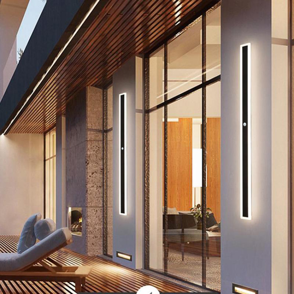 Frostline Linear Outdoor Wall Lamp with Acrylic Pane - OpalDwell