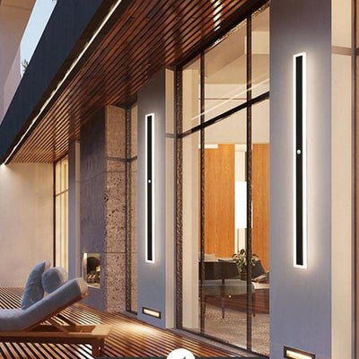 Frostline Linear Outdoor Wall Lamp with Acrylic Pane - OpalDwell