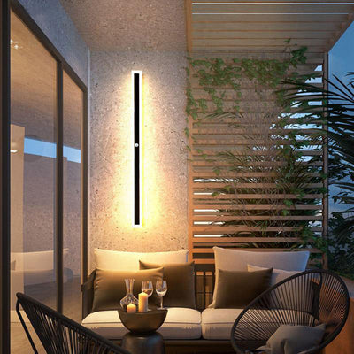 Frostline Linear Outdoor Wall Lamp with Acrylic Pane - OpalDwell
