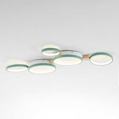 NovaLumen Ceiling Lamp in White and Gray Metal Finish - OpalDwell