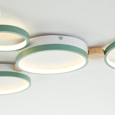 NovaLumen Ceiling Lamp in White and Gray Metal Finish - OpalDwell