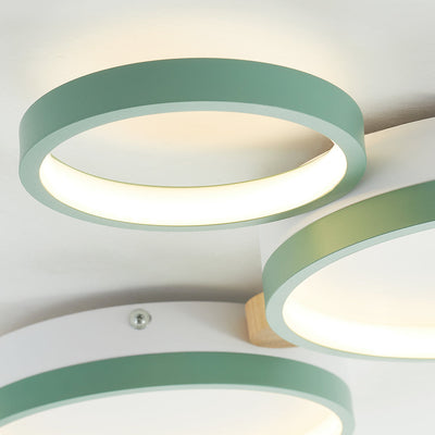 NovaLumen Ceiling Lamp in White and Gray Metal Finish - OpalDwell