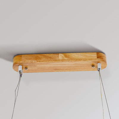 LumaWood Modern Hanging Lamp Metal And Wood With LED - OpalDwell