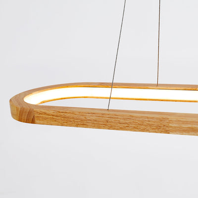 LumaWood Modern Hanging Lamp Metal And Wood With LED - OpalDwell