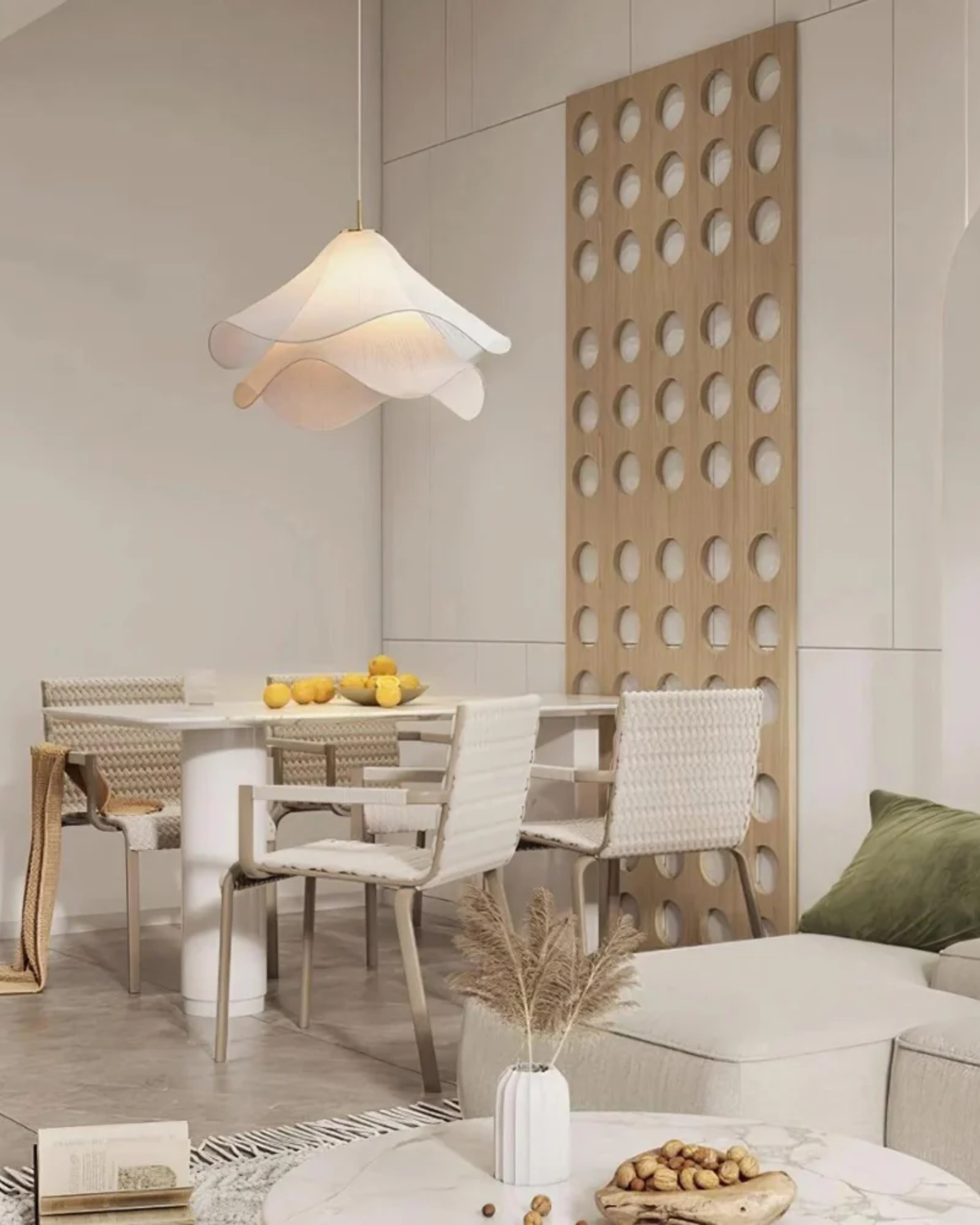 Kirra Petal Layer Pendant Light - Soft Glow Ceiling Fixture - OpalDwell